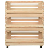 Vegetable Trolley 77x30x80 cm Solid Pinewood 327327