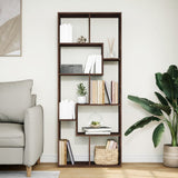 Room Divider Bookcase Brown Oak 67x25x161.5 cm Engineered Wood 858081
