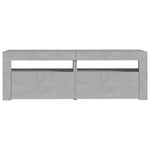 ZNTS TV Cabinet with LED Lights Concrete Grey 120x35x40 cm 804359