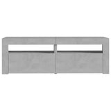 ZNTS TV Cabinet with LED Lights Concrete Grey 120x35x40 cm 804359