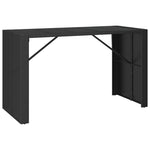 9 Piece Garden Bar Set Black Poly Rattan& Solid Wood Acacia 3187688