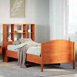 Bookcase Bed without Mattress Wax Brown 75x190 cm Small Single Solid Wood Pine 3323130