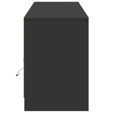 TV Cabinet with LED Black 180x34x50 cm Engineered Wood 3307913