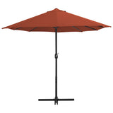 44872 Outdoor Parasol with Aluminium Pole 460x270 cm Terracotta