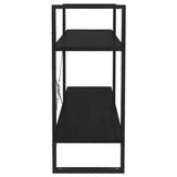 2-Tier Book Cabinet Black 100x30x70 cm Solid Wood Pine 806476
