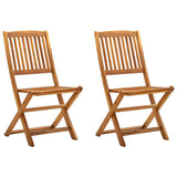 Outdoor Chair Set of 2 Foldable Folding Chairs Rectangular 46339