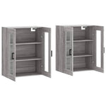 Wall Mounted Cabinets 2 pcs Grey Sonoma Engineered Wood 3197943