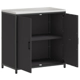 Kitchen Storage HATTEM Black 90 x 50 x 92 cm Steel 874982