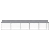 Dog Cage with Roof and Door Grey 10x2x2 m Galvanised Steel 3209571