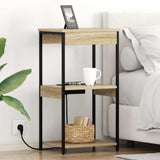 Bedside Cabinet Sonoma Oak 41 x 31 x 76 cm Engineered Wood 859546