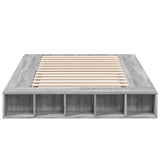 Bed Frame without Mattress Grey Sonoma 140x190 cm 3280494