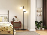 3-Light Tree Floor Lamps for Living Room, Modern Standing Lamp for Bedroom with Globe Lampshade, T3398P425131