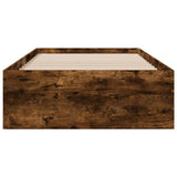 Bed Frame with Drawers without Mattress Smoked Oak 75x190 cm Small Single 3280444
