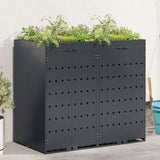 Wheelie Bin Storage for 2 Bins Anthracite 136 x 77.5 x 121.5 cm 3394743