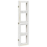 Room Divider 5 Panels White Solid Wood Paulownia 358693
