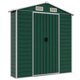 Garden Shed Green Galvanised Steel Large Garden Shed 3188238