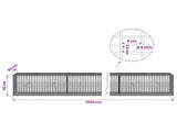 Gabion with 5 mm Wire and 5x2.5 cm Mesh 1200x50x50 cm 3463770