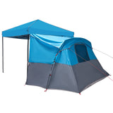 Camping Tent Set Folding 2 pcs Blue Taffeta and Fabric 3337169