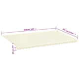 Replacement Fabric for Awning Cream 5x3.5 m 311932