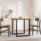 Dining Table O-Frame 90x90x75 cm Solid Wood Pine and Steel 3282674