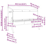 Chicken Nesting Box 3 Compartments with Legs Galvanised Steel 4104904