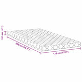 Mattress with Coconut Layer White 200 x 120 cm PU Foam 4106384
