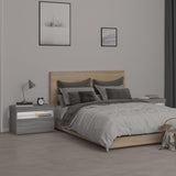 ZNTS Bedside Cabinets 2 pcs with LED Lights Grey Sonoma 60x35x40 cm 3152829