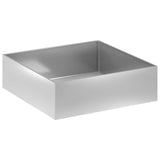 Garden Planter 2 pcs Silver 100 x 100 x 30 cm Galvanised Steel 8005089