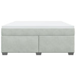 Box Spring Bed with Mattress Light Grey 180x200 cm Velvet 3285299