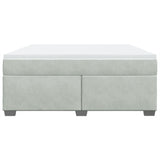 Box Spring Bed with Mattress Light Grey 180x200 cm Velvet 3285299