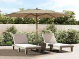 Garden Parasol with Wooden Pole Taupe 299x240 cm 363170