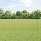 Welded Wire Fence 25 x 1.2 m PVC-Coated Steel Grey Mesh 3336863