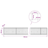 Gabion with 5 mm Wire and 10x10 cm Mesh 750x30x50 cm 3465105