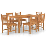 Garden Dining Set Warm Brown Solid Teak Wood Standard Durable 3059938