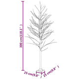 345146 LED White Birch Tree Warm White 240 LEDs 300 cm