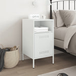 ZNTS Bedside Cabinet White 36x39x68 cm Steel 843076