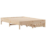 Bed Frame without Mattress 150x200 cm King Size Solid Wood Pine 3301707