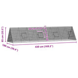 Rabbit Cage Silver 430 x 100 x 85 cm Galvanised Steel 42019230