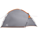 Cabin Tent with Roof Grey and Orange 370 x 230 x 185 cm Taffeta 42000992