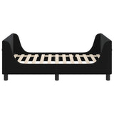 Children's Bed Frame with Headboard Black 80 x 160 cm Velvet 42010859