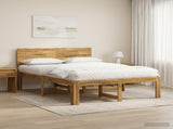 Double Bed Frame with Headboard ROSTOCK White 150 x 200 cm 3405451