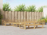 Outdoor Sofa Set 9 pcs White 79 x 79 x 37 cm Solid Acacia Wood 3386643