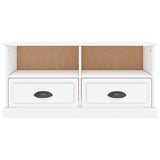 TV Cabinet High Gloss White 93x35.5x45 cm Engineered Wood 816466