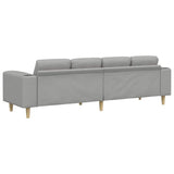 Living Room Couch Cloud Grey 250 x 77 x 76 cm Polyester 3335089