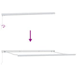 Retractable Awning Multicolour 500 x 300 cm Fabric and Metal 3331309