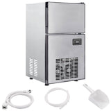 Ice Cube Maker with Door Silver 43 x 40 x 71 cm Stainless Steel 51102