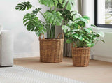 Planter Basket with Storage 2 pcs Brown 42020958