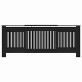 Radiator Cover 2 pcs Black 205 x 20.5 x 81.5cm Engineered Wood 3403238