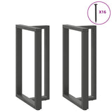 ZNTS Bar Table Legs T-Shaped 2 pcs Anthracite 60x35x cm Steel 4013094