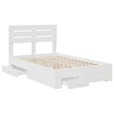 Bed Frame with Drawer with Headboard Manual Engineered Wood 3411651